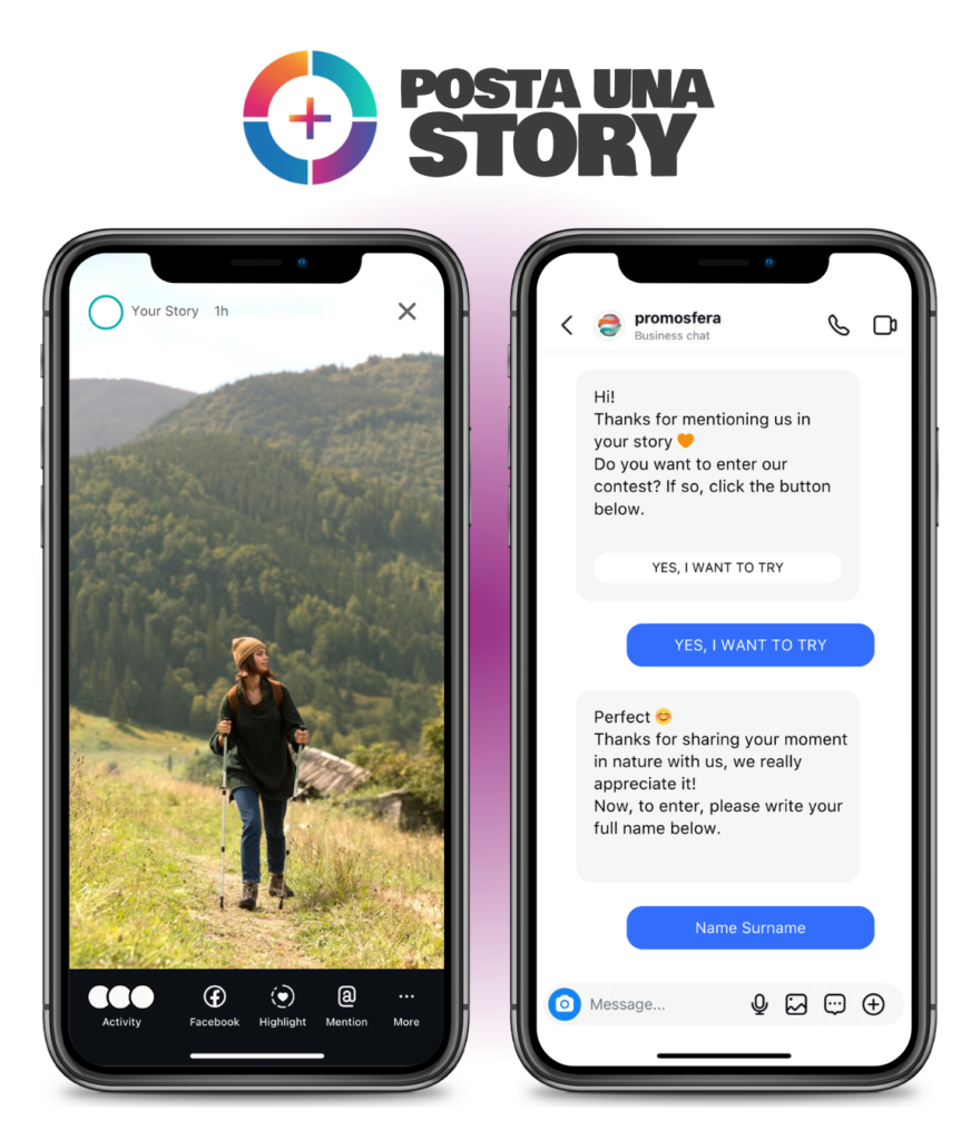 POSTA UNA STORY 
INSTAGRAM PROMOSFERA